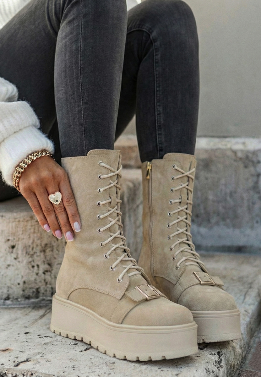 Ghete dama piele Sorelia bej