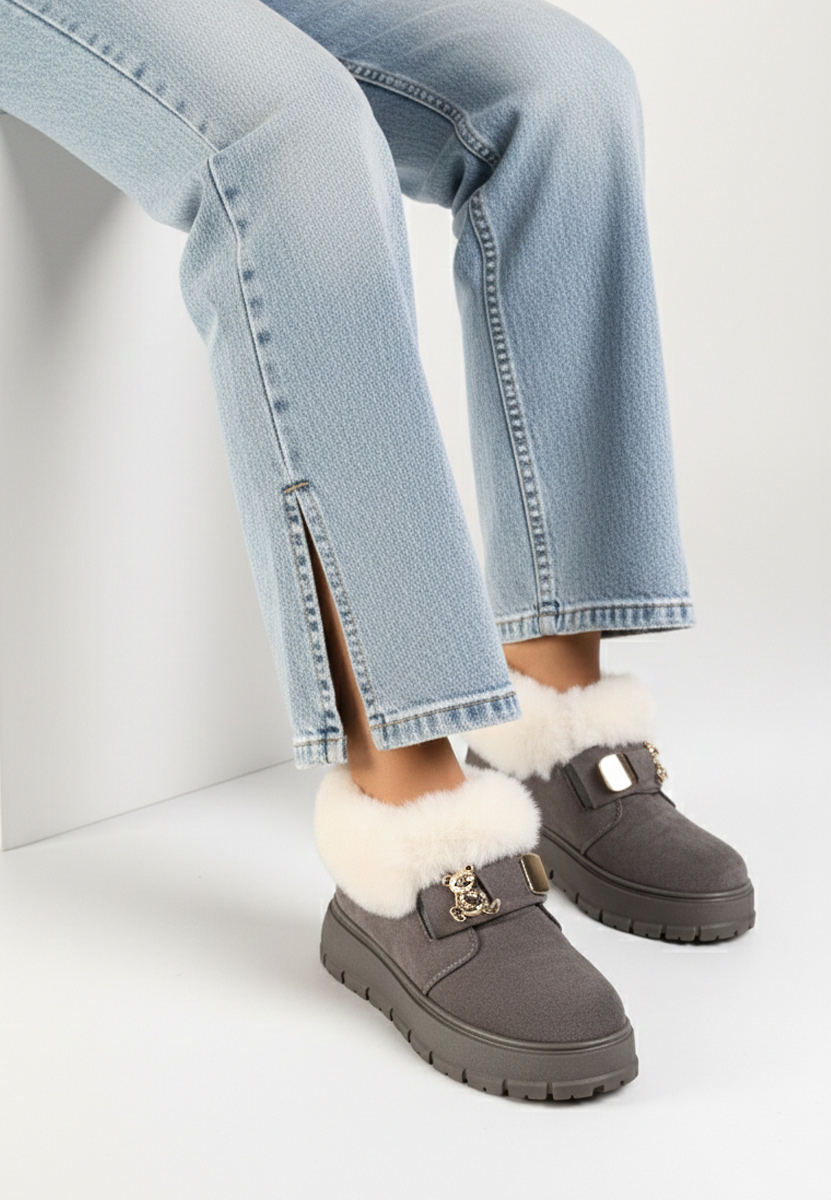 Ghete imblanite dama Amilce gri