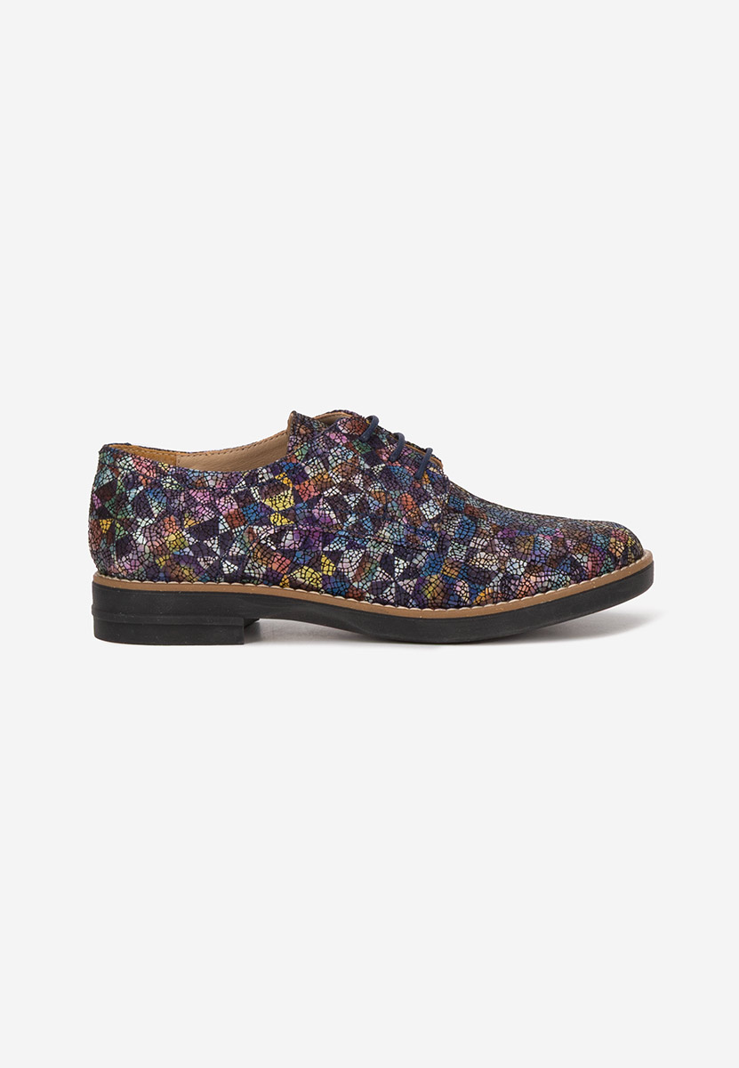 Pantofi derby piele Otivera V18 multicolori