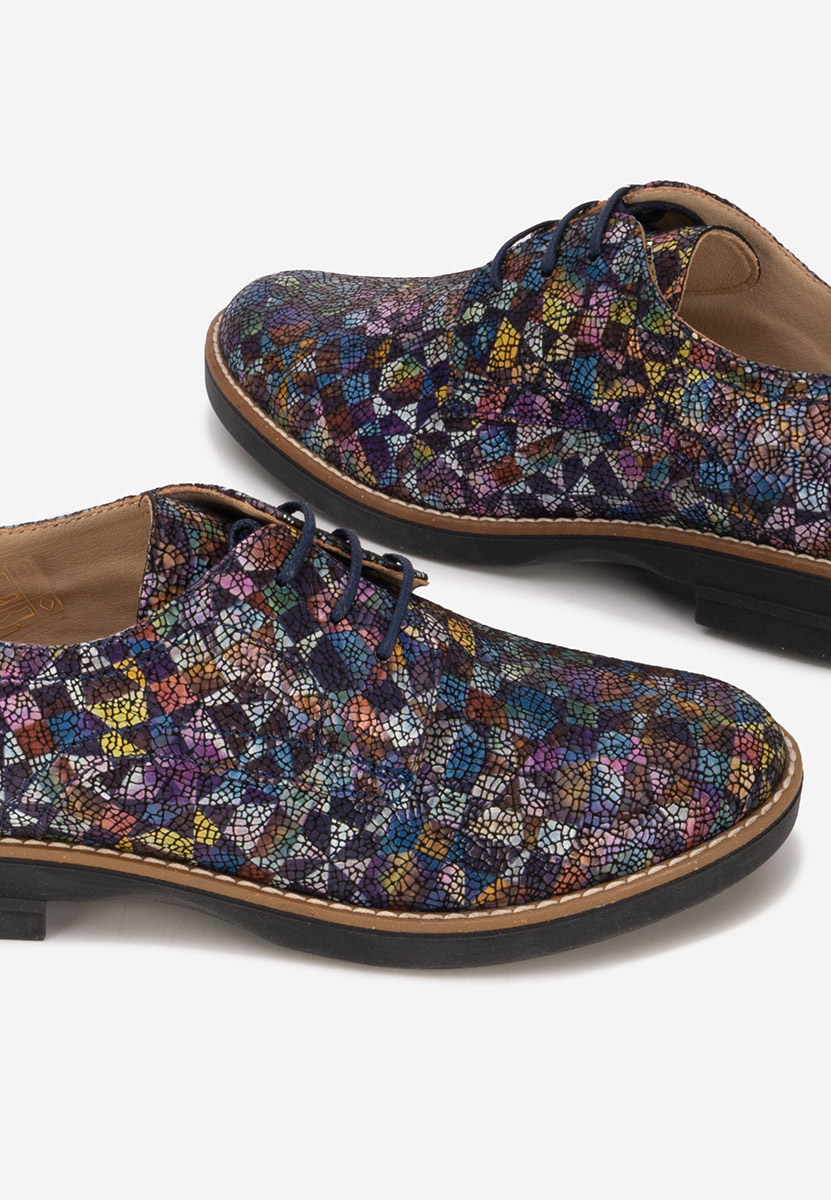 Pantofi derby piele Otivera V18 multicolori