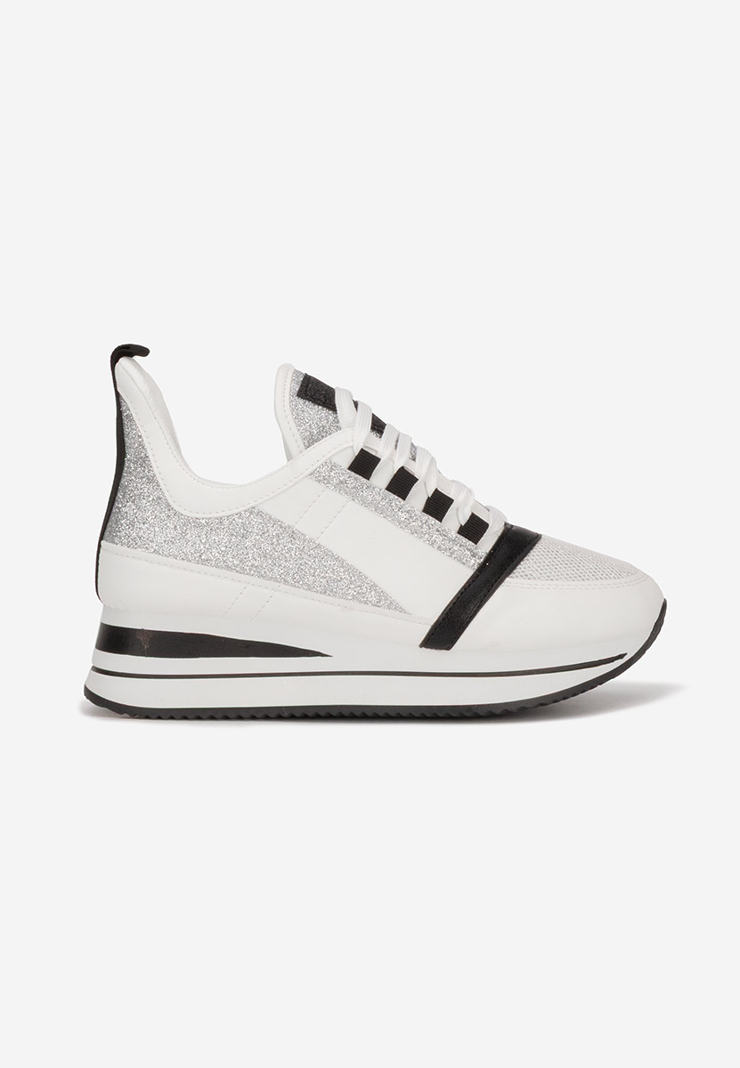 Sneakers cu platforma Tamila albi