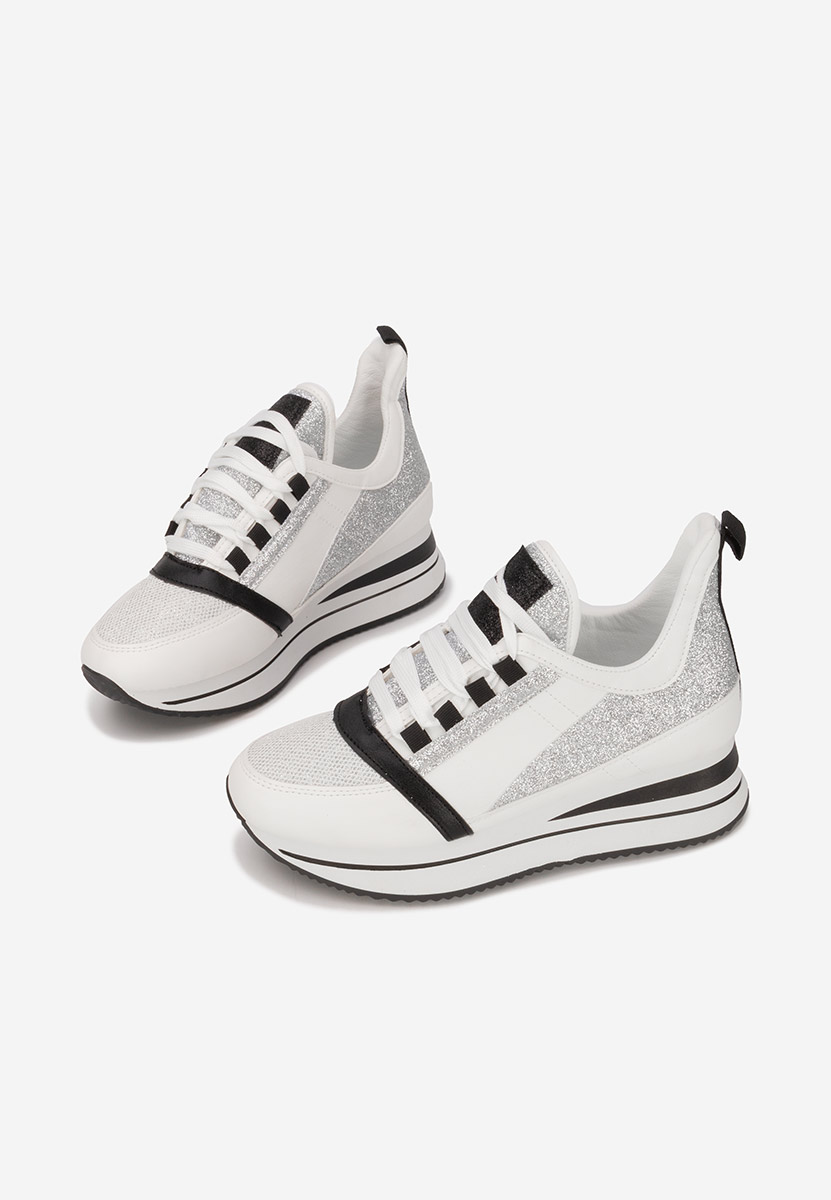 Sneakers cu platforma Tamila albi