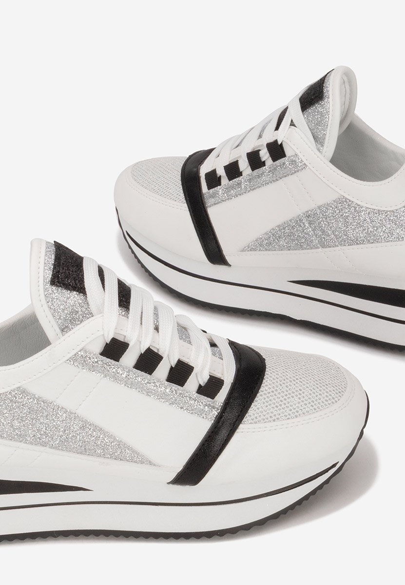Sneakers cu platforma Tamila albi