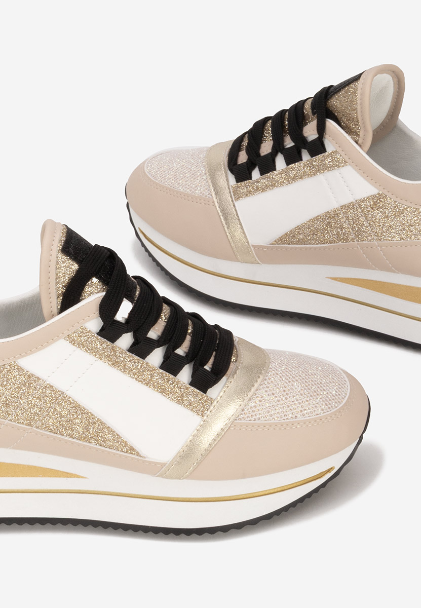 Sneakers cu platforma Tamila bej