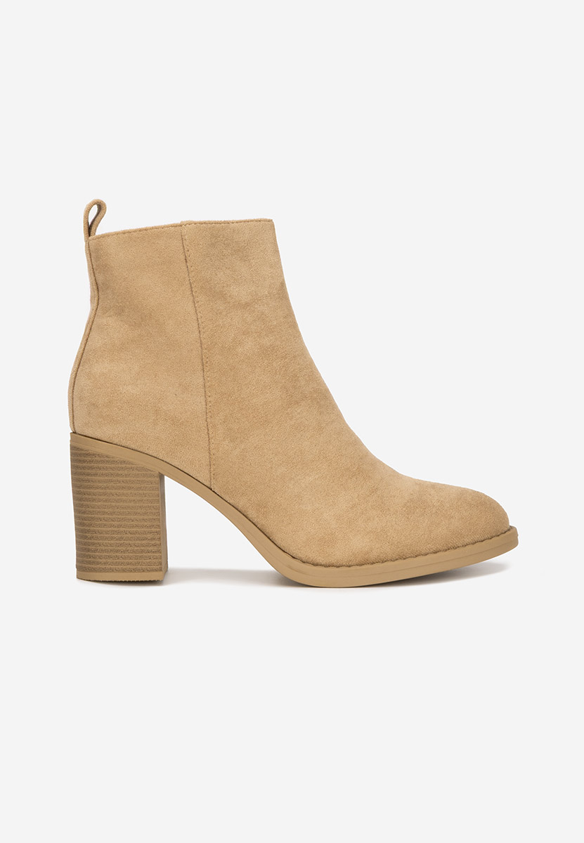 Botine cu toc Desirea kaki