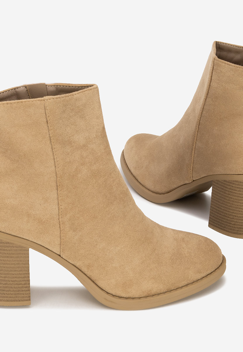 Botine cu toc Desirea kaki