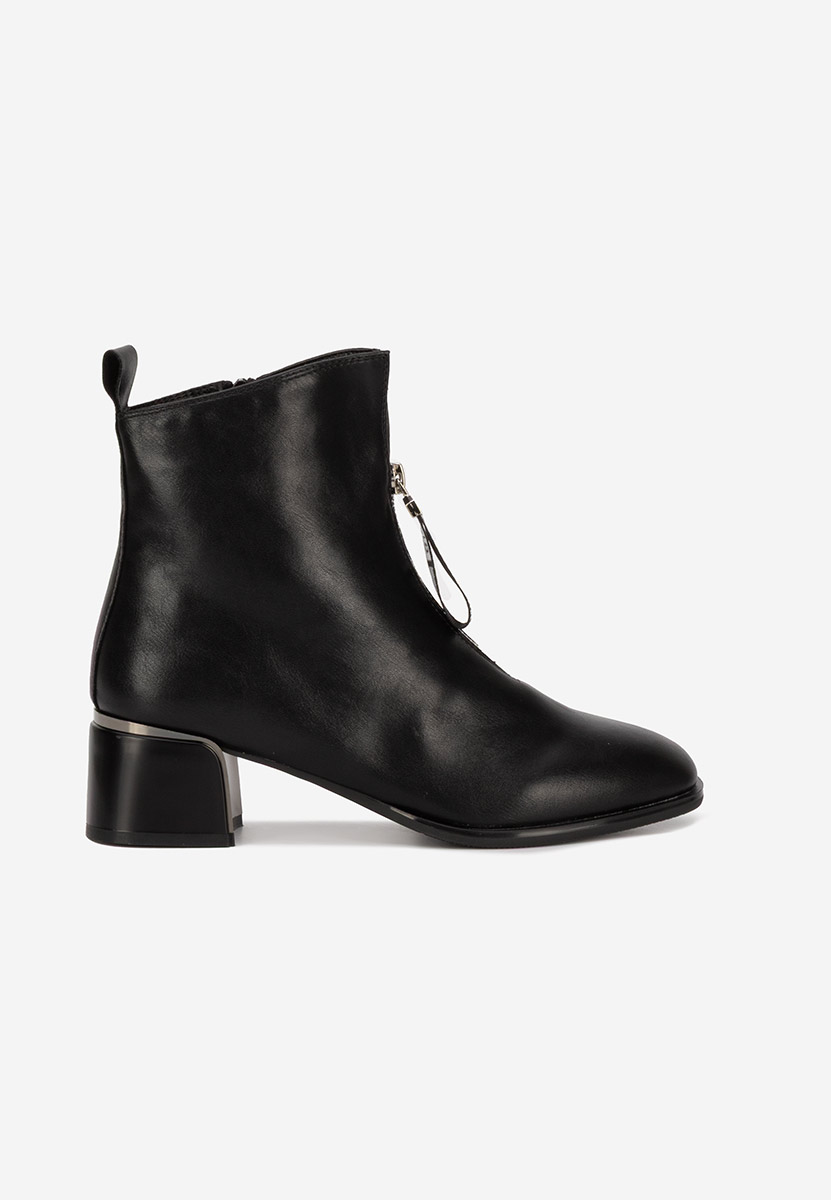 Botine cu toc Kinata negre