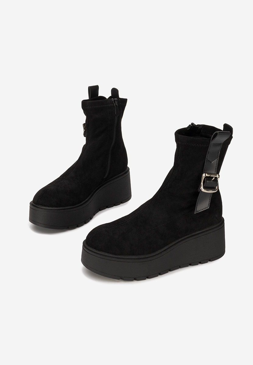 Ghete cu platformă Jeanina negre