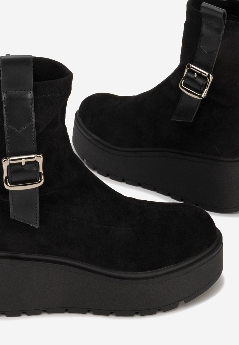 Ghete cu platformă Jeanina negre