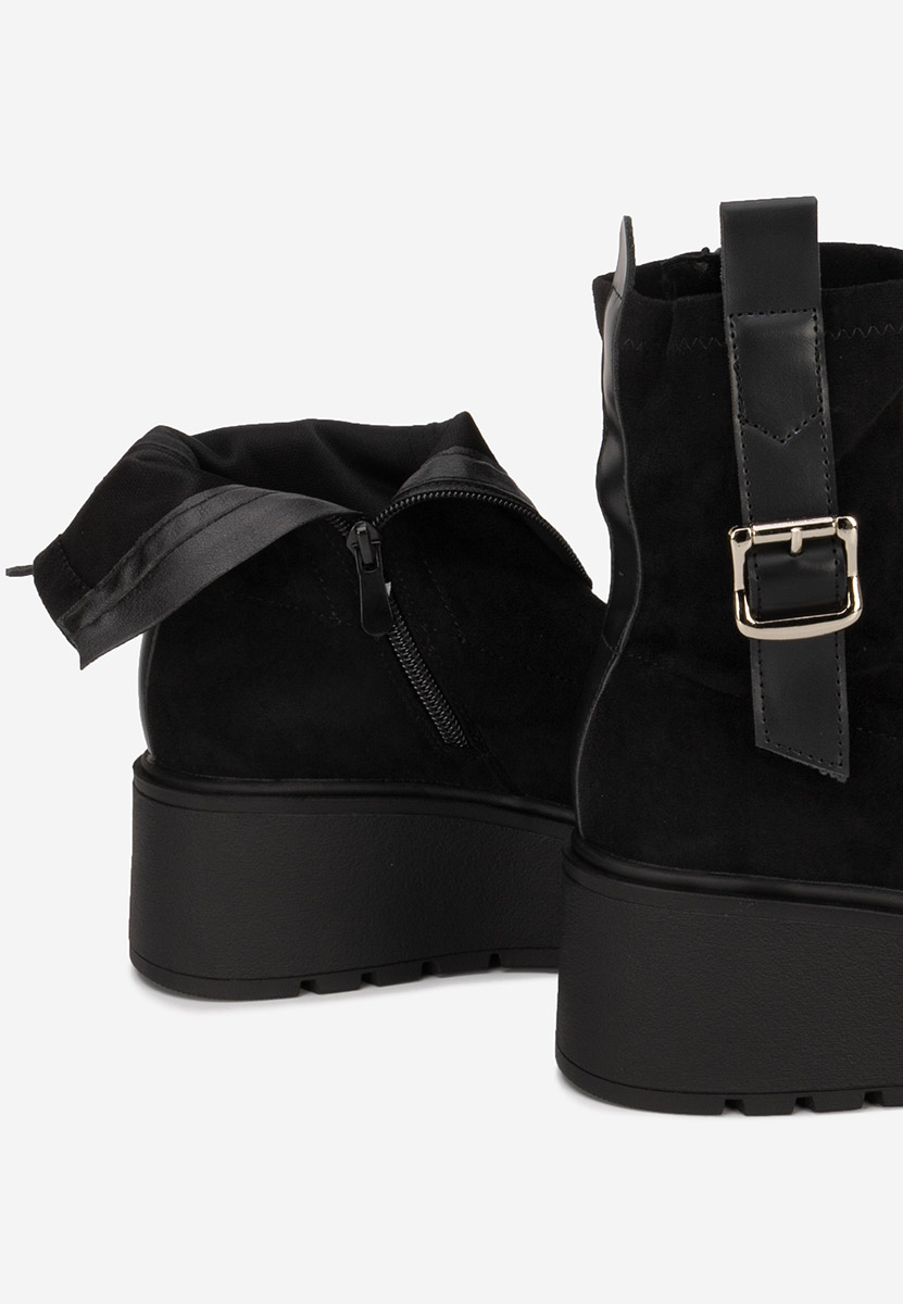 Ghete cu platformă Jeanina negre