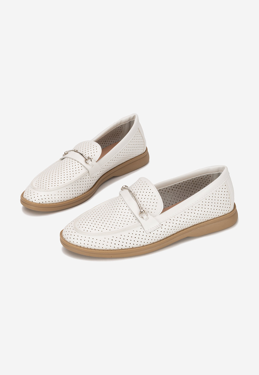 Mocasini dama Morvana V2 albi