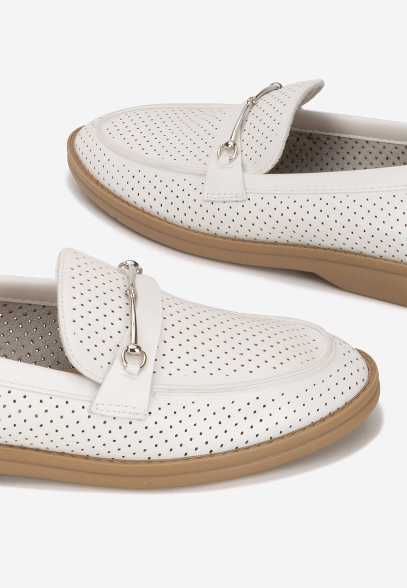 Mocasini dama Morvana V2 albi