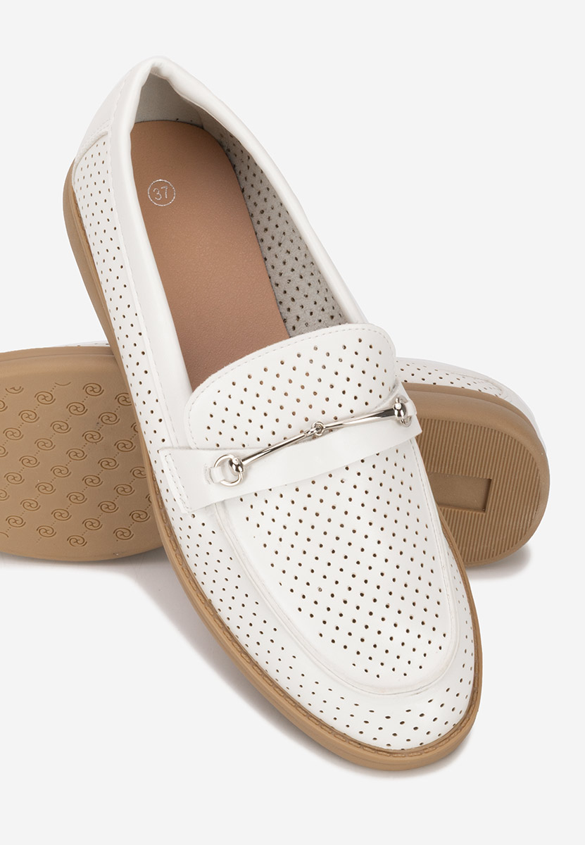 Mocasini dama Morvana V2 albi