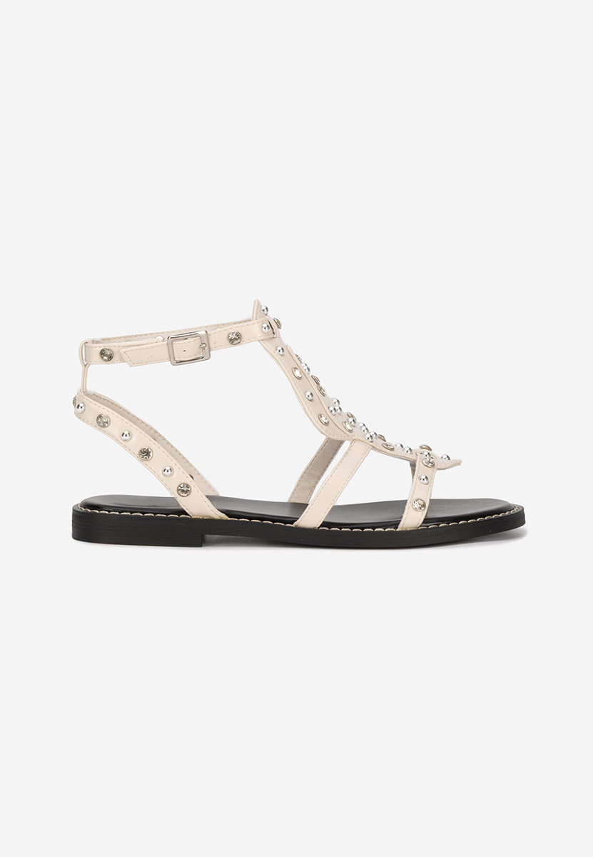 Sandale cu pietricele Liatha bej