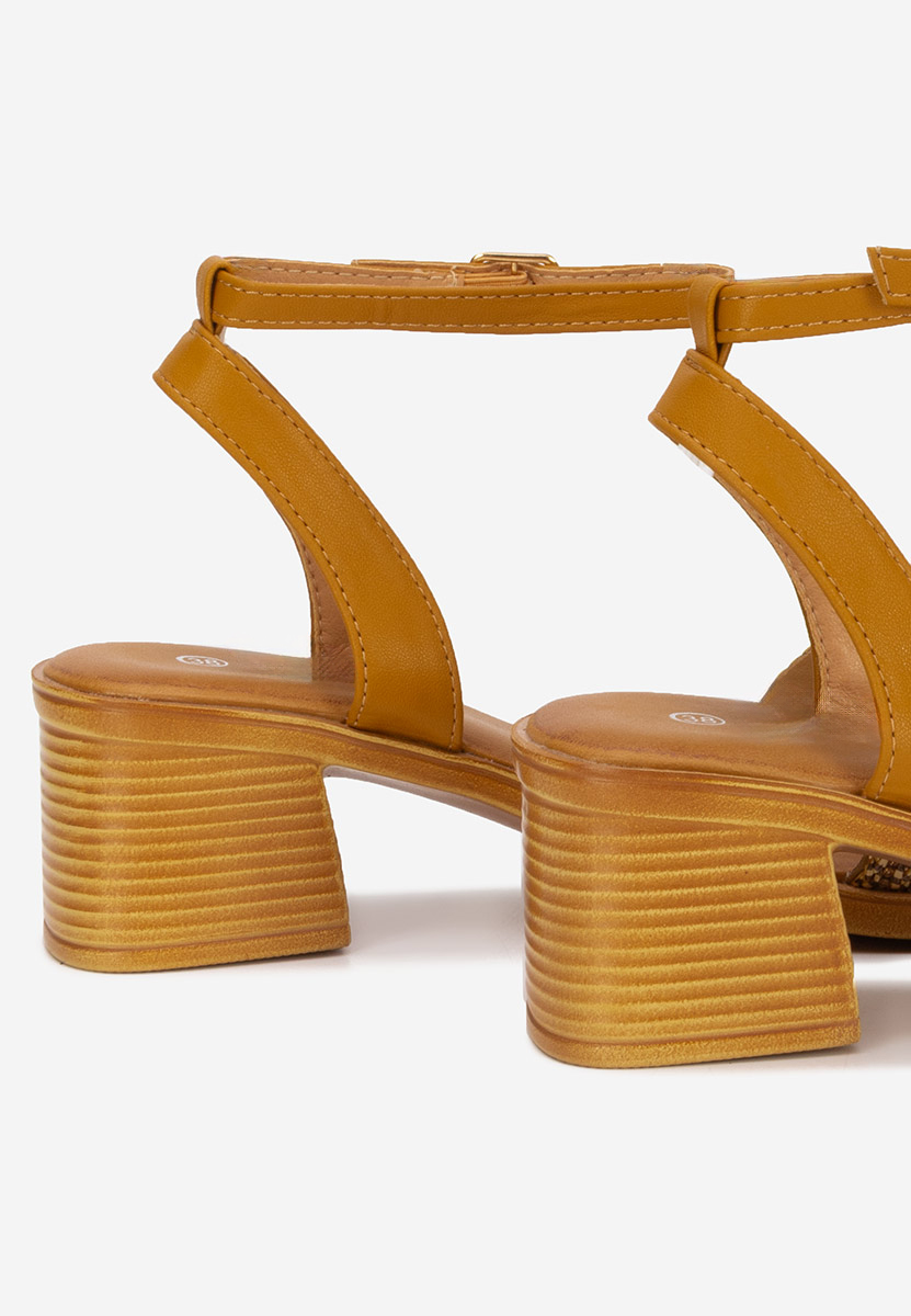 Sandale cu pietricele Elmara kaki