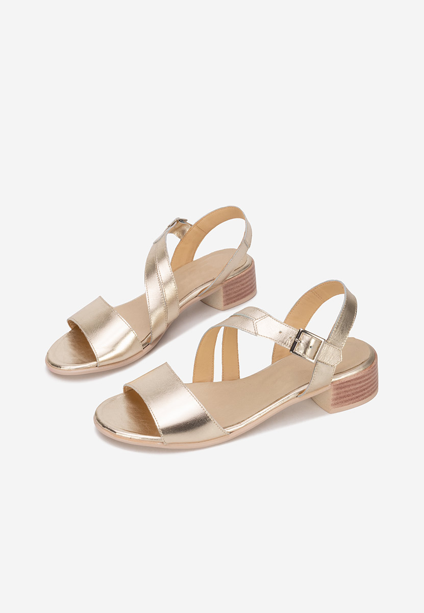 Sandale dama piele Savina aurii