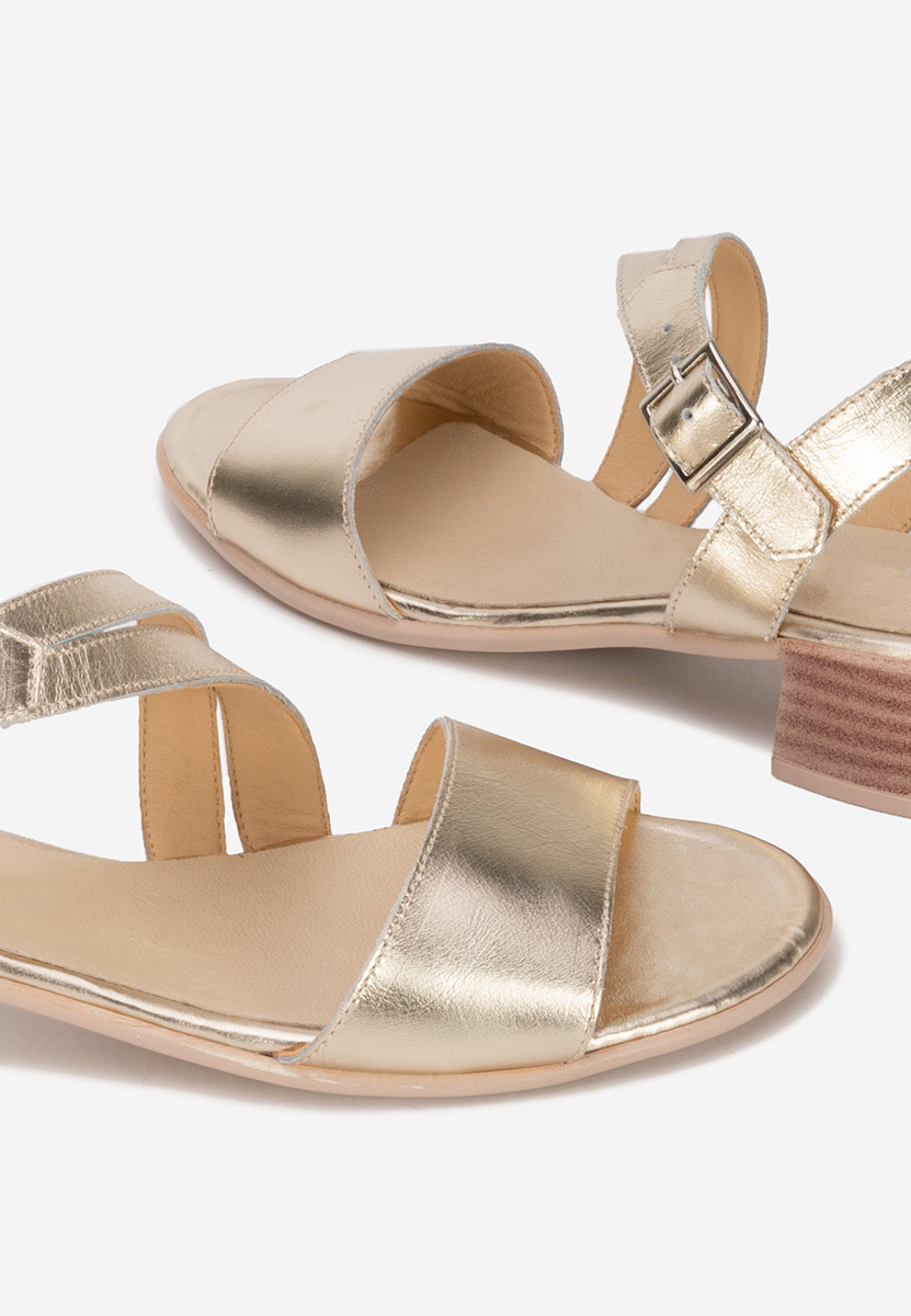 Sandale dama piele Savina aurii