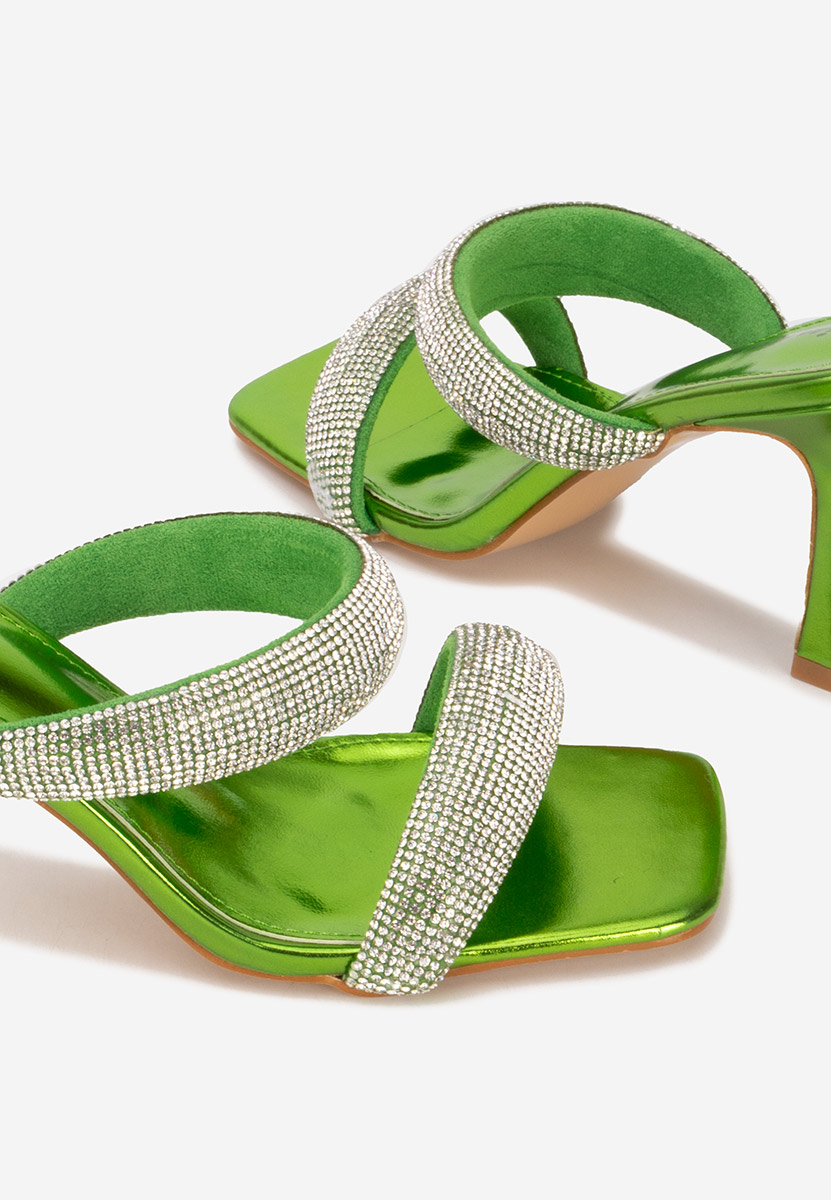 Papuci dama eleganti Felicity verzi