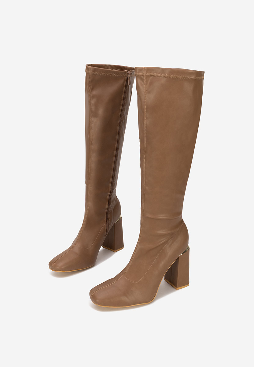 Cizme lungi Paulena kaki