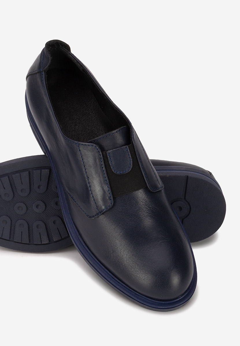 Pantofi casual dama piele navy Losa