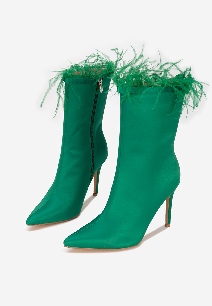 Botine stiletto Aliseda verzi