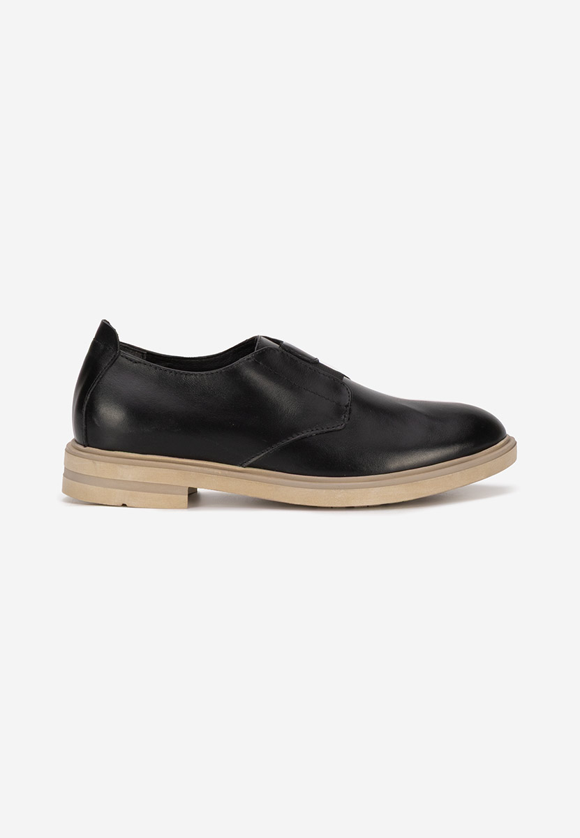 Pantofi casual dama piele negri Losa