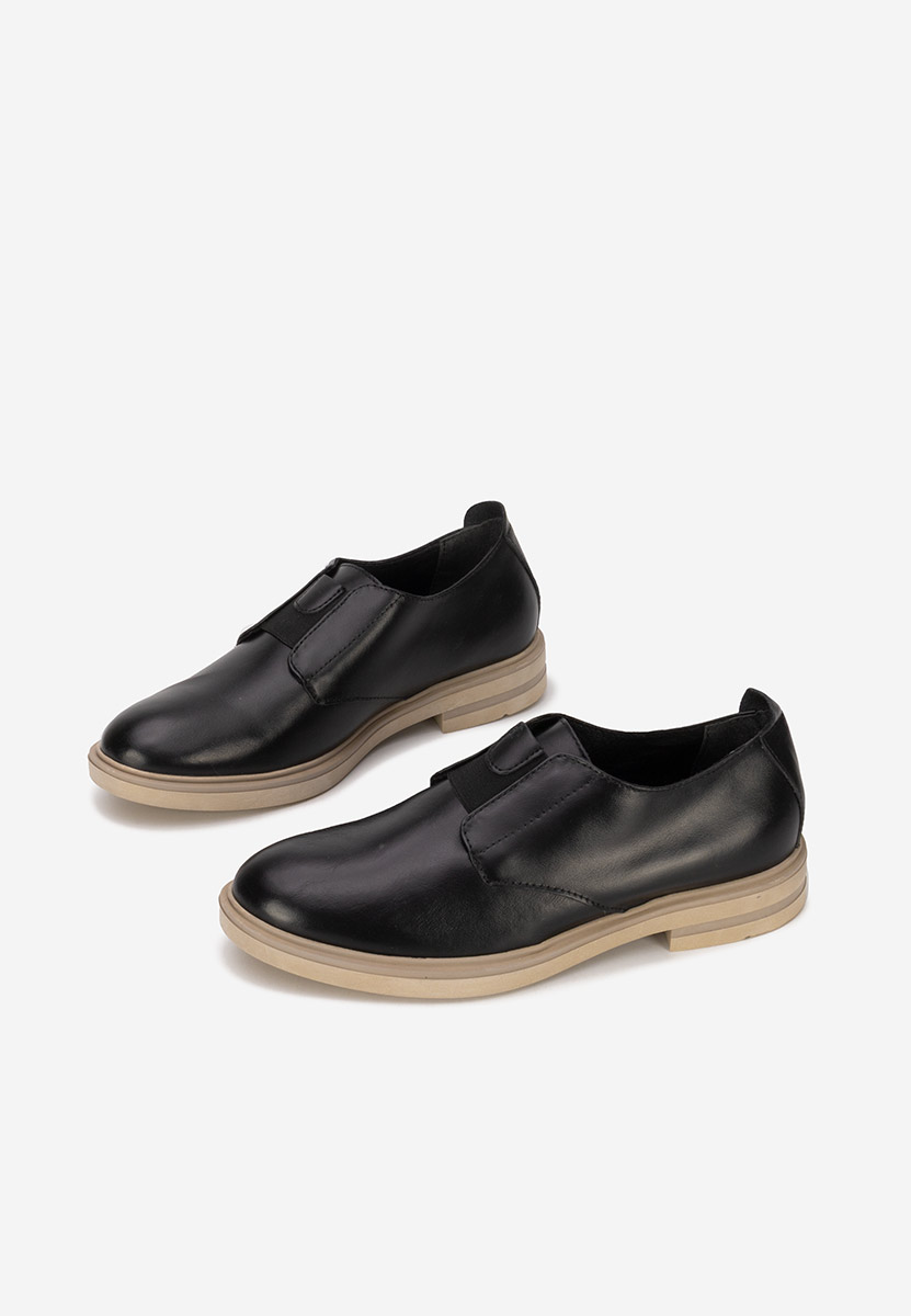 Pantofi casual dama piele negri Losa