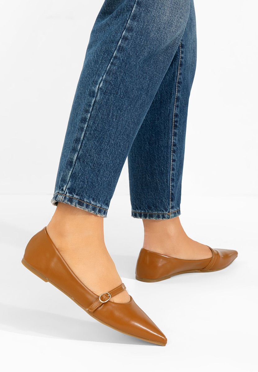 Balerini cu varf ascutit Izaura camel