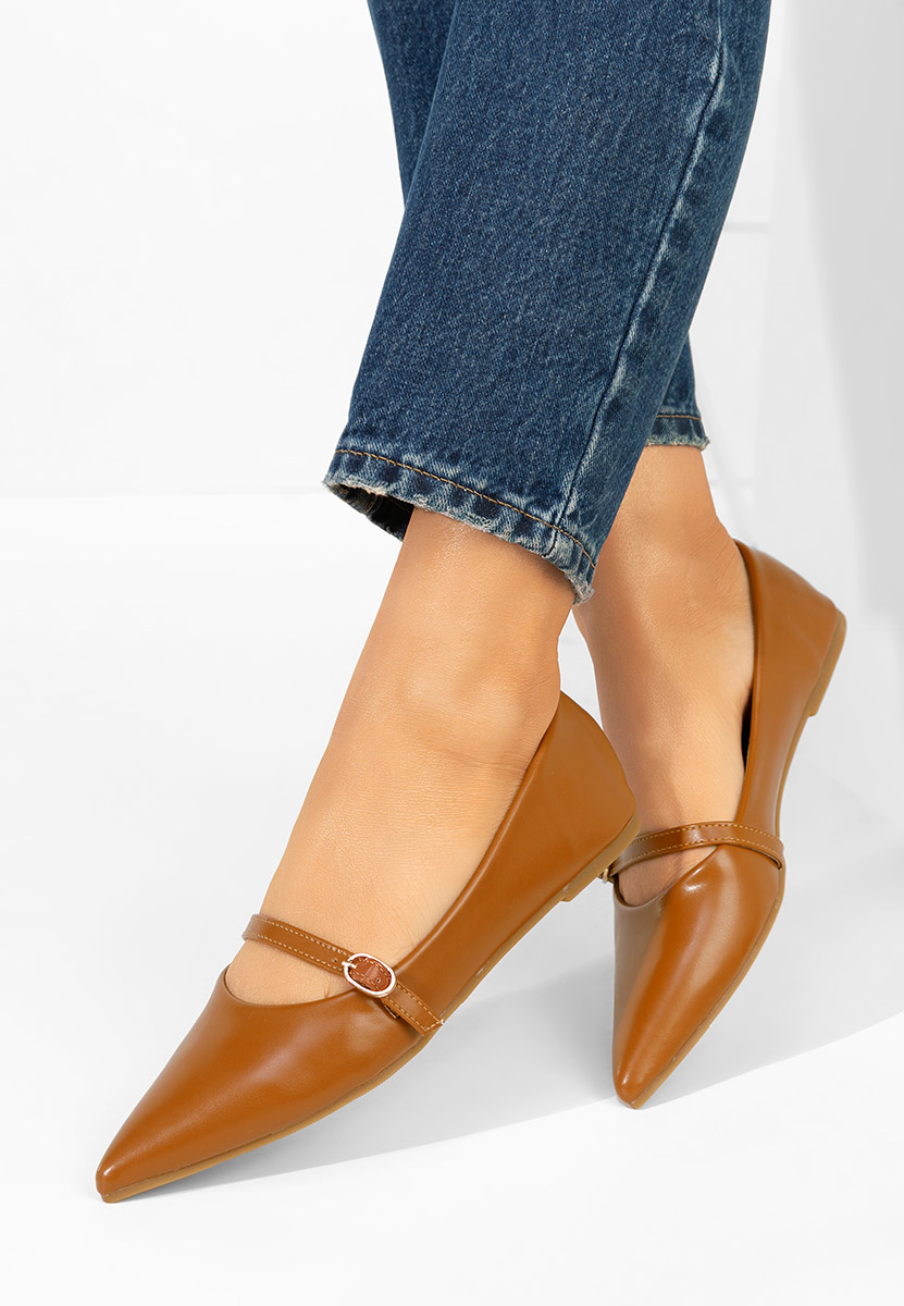 Balerini cu varf ascutit Izaura camel