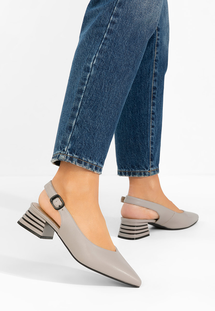 Pantofi slingback Ranina gri