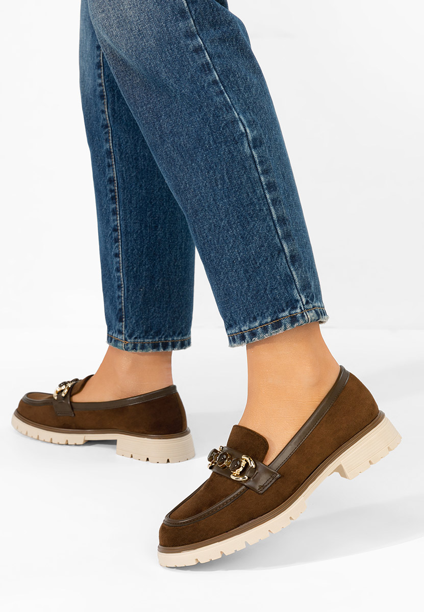 Mocasini dama Amberlin maro