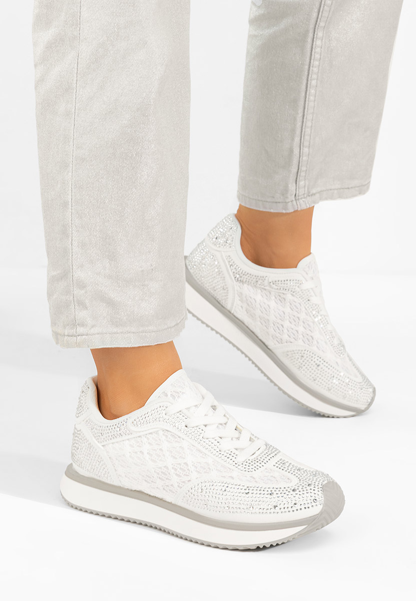 Sneakers dama Zarania albi