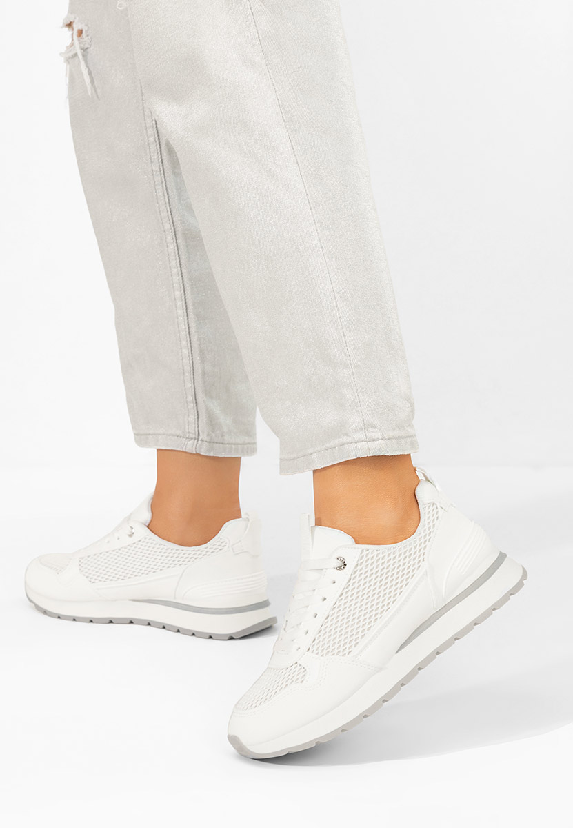 Sneakers dama Helenia albi