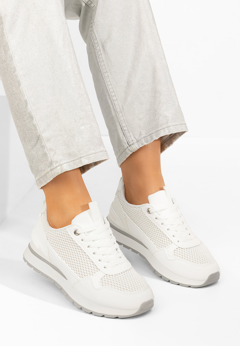Sneakers dama Helenia albi