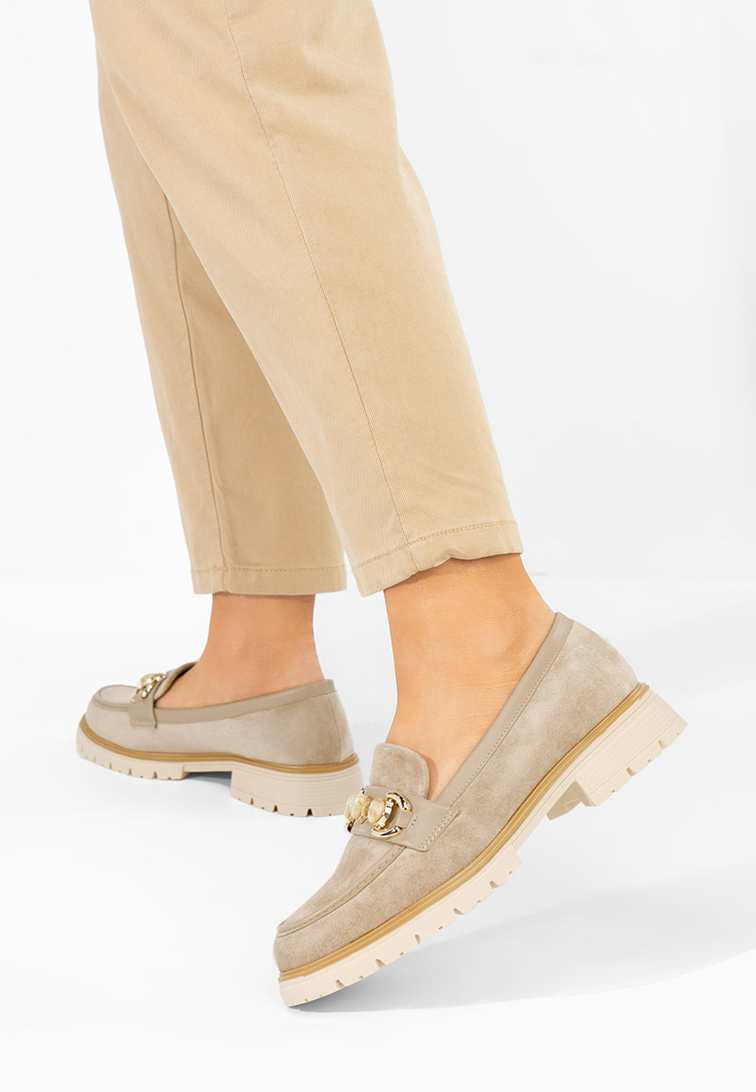 Mocasini dama Amberlin kaki