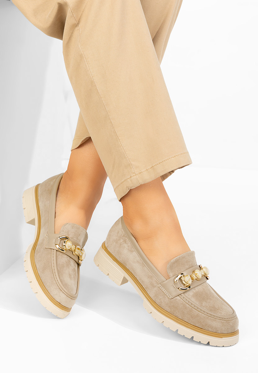 Mocasini dama Amberlin kaki