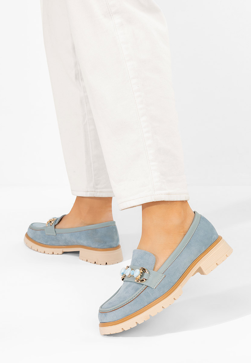 Mocasini dama Amberlin albastri