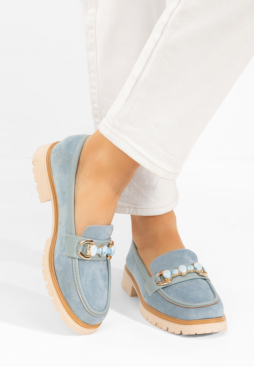 Mocasini dama Amberlin albastri