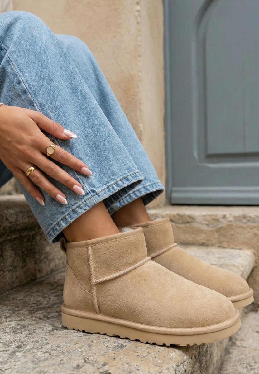 Cizme tip ugg Crisea V3 bej