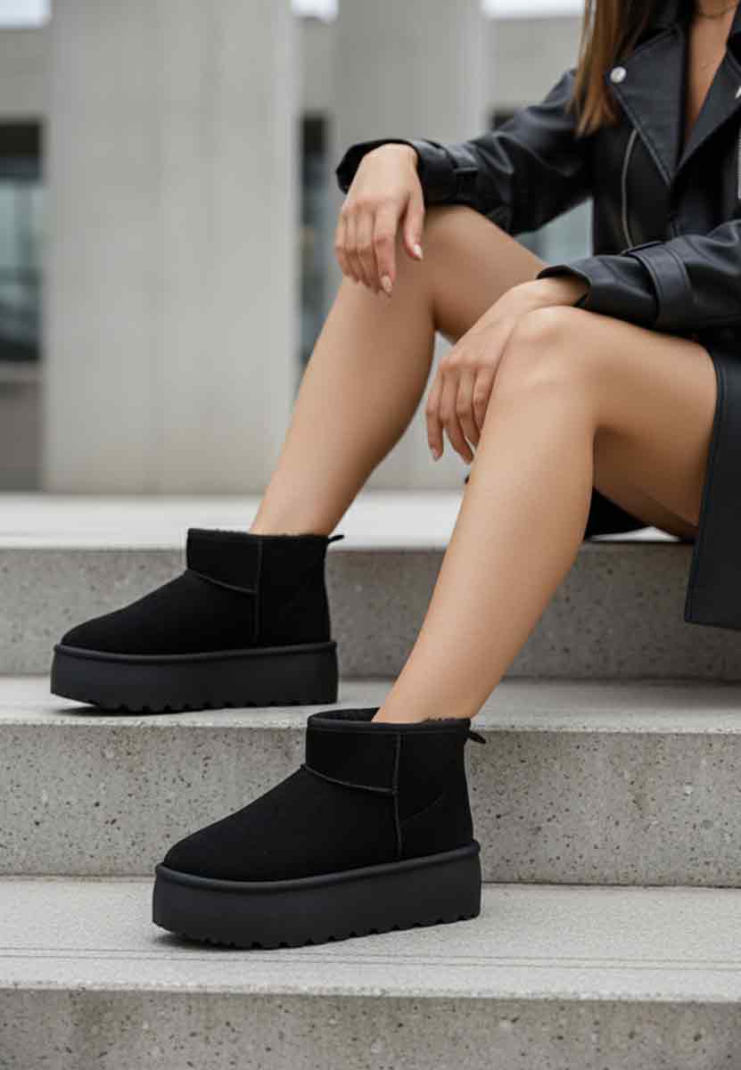 Cizme cu platformă Savieda V7 negre