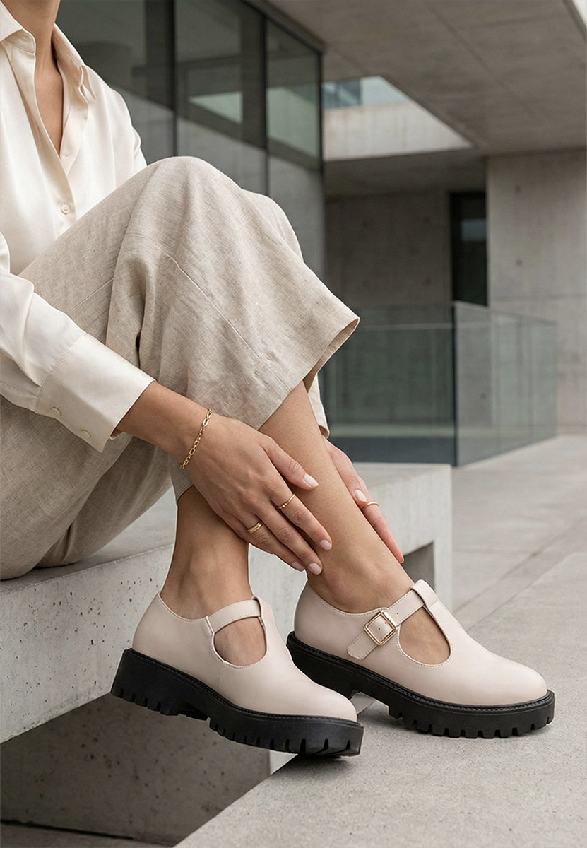 Pantofi casual damă Kenia bej