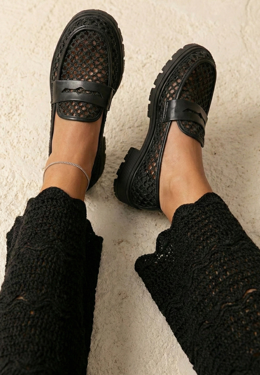 Mocasini de vara dama Maryjanne negri