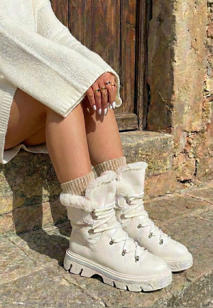 Ghete imblanite dama Celima albe