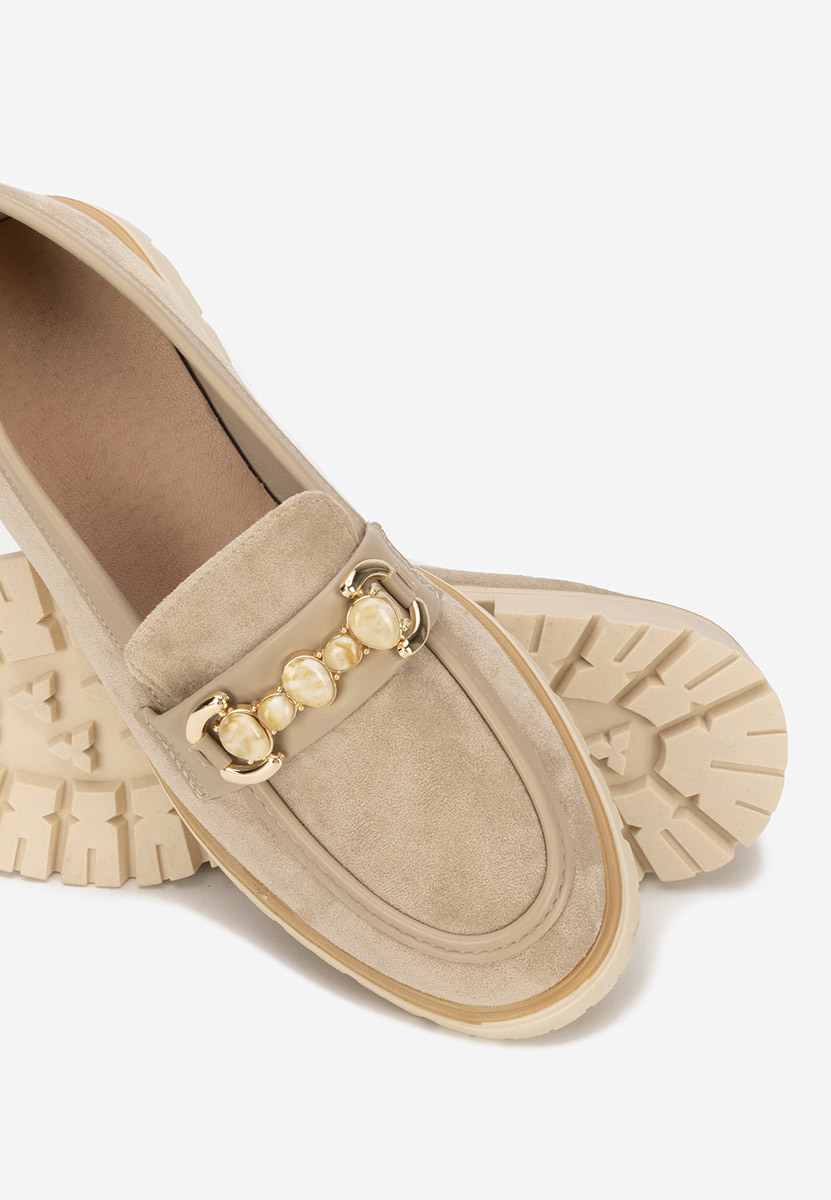 Mocasini dama Amberlin kaki