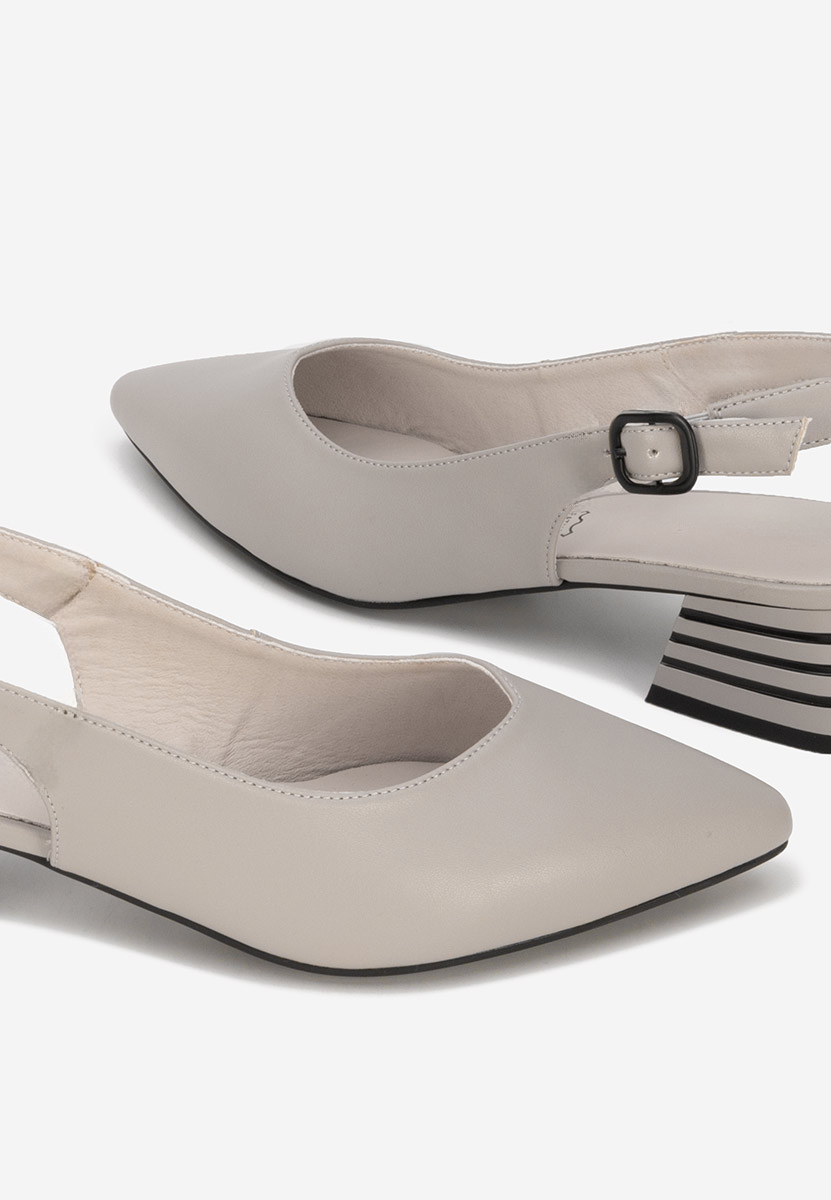 Pantofi slingback Ranina gri