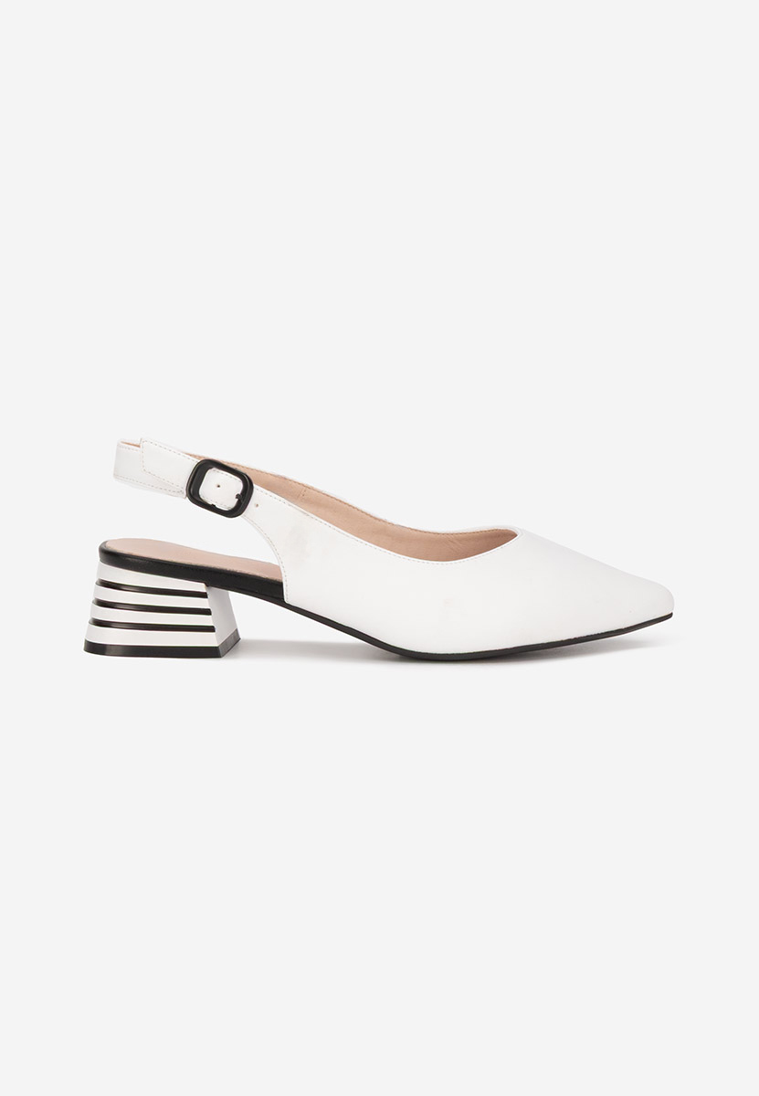 Pantofi slingback Ranina albi