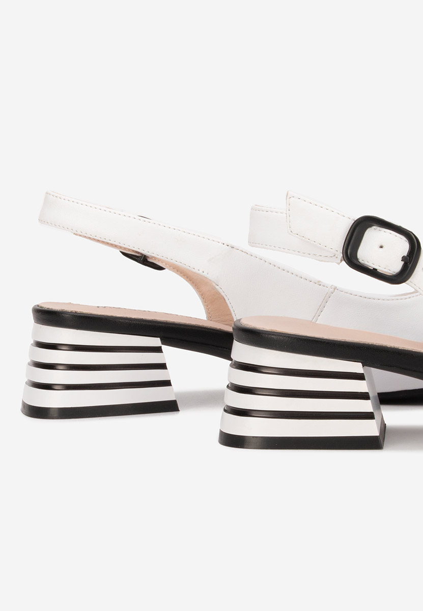 Pantofi slingback Ranina albi