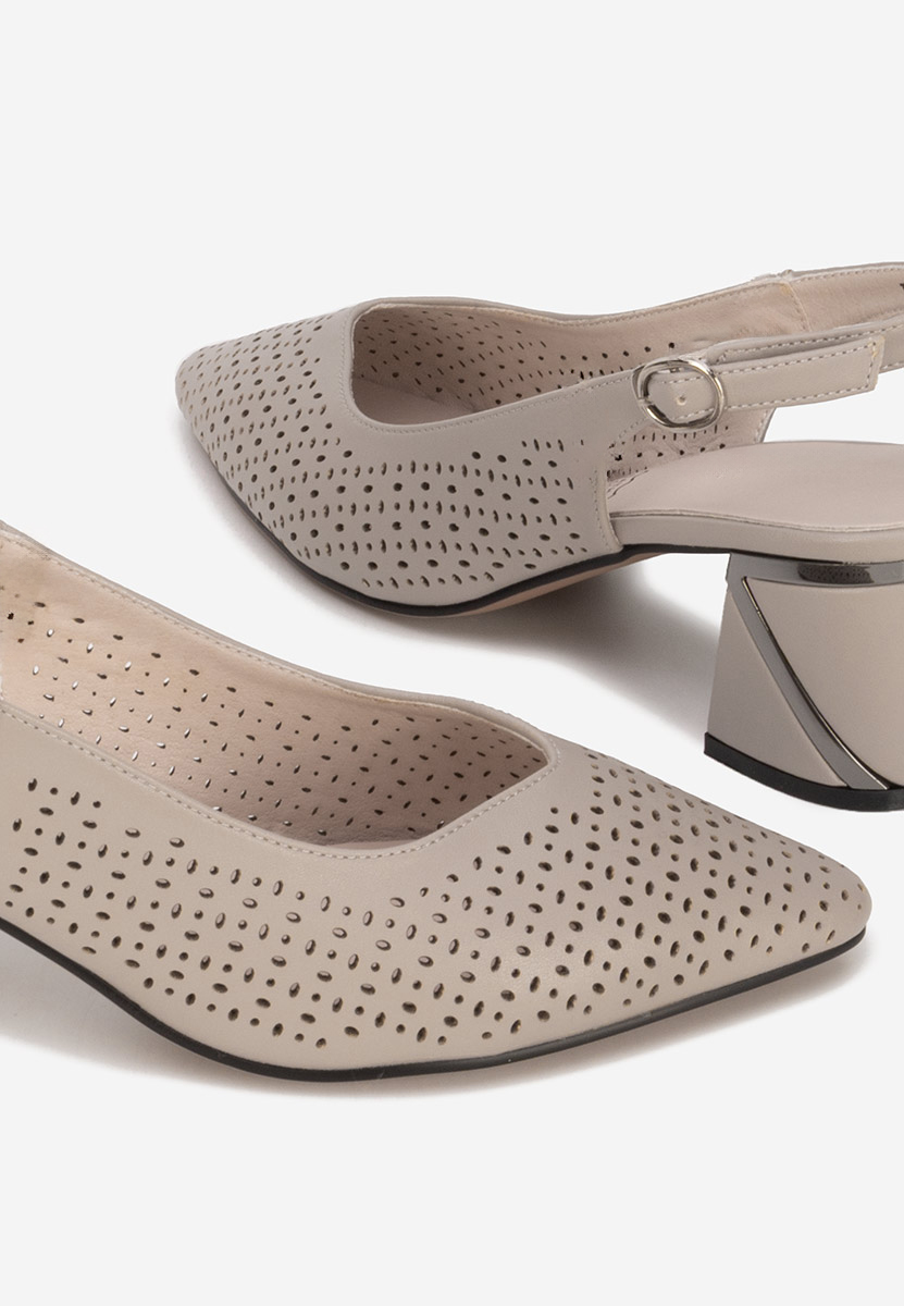 Pantofi slingback Fermina gri
