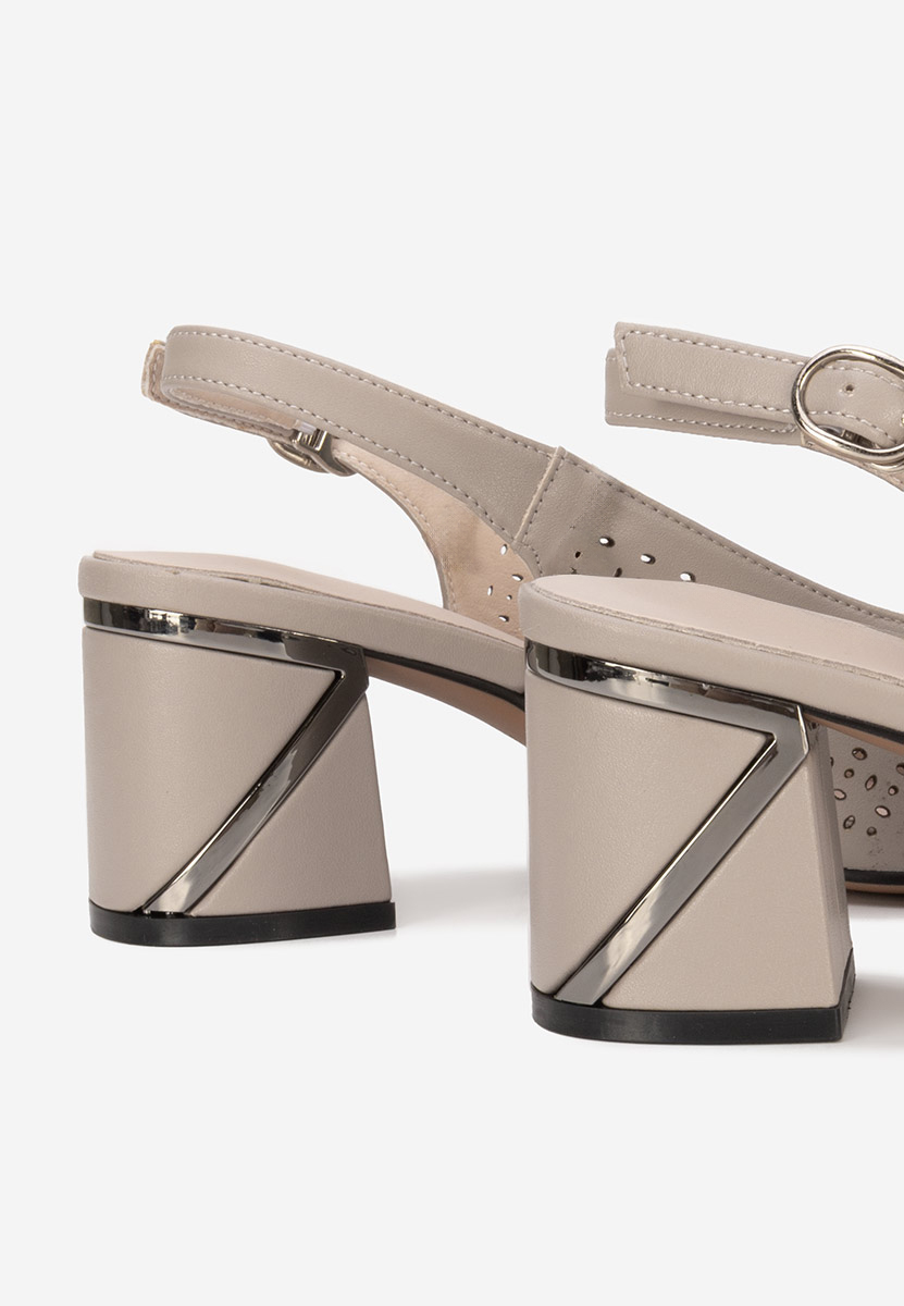 Pantofi slingback Fermina gri