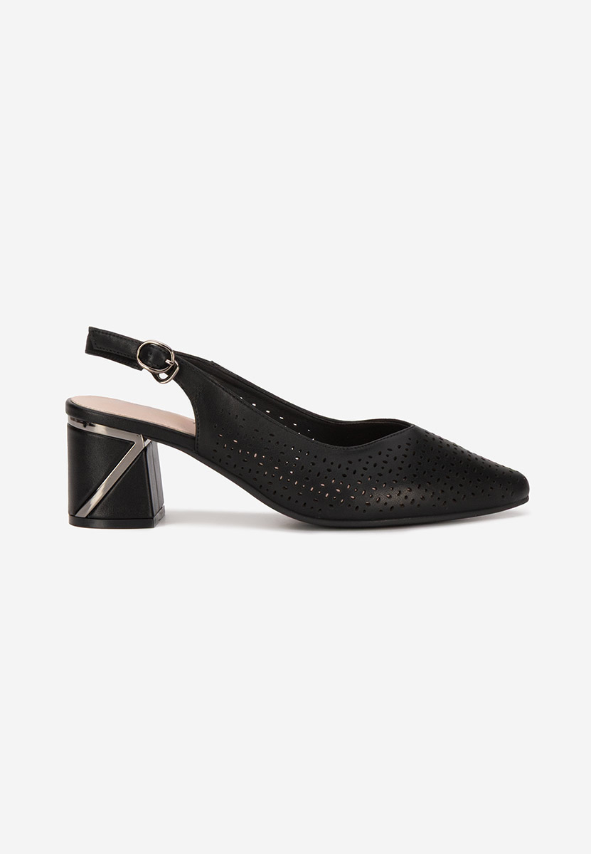Pantofi slingback Fermina negri